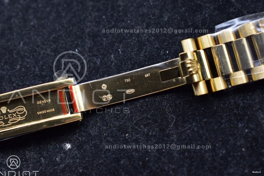 Best QF Dial with YG Gold on President Edition Steel Roman Mark (Gain V5 Bracelet vr3255 36 Weight) DayDate 904L 0224